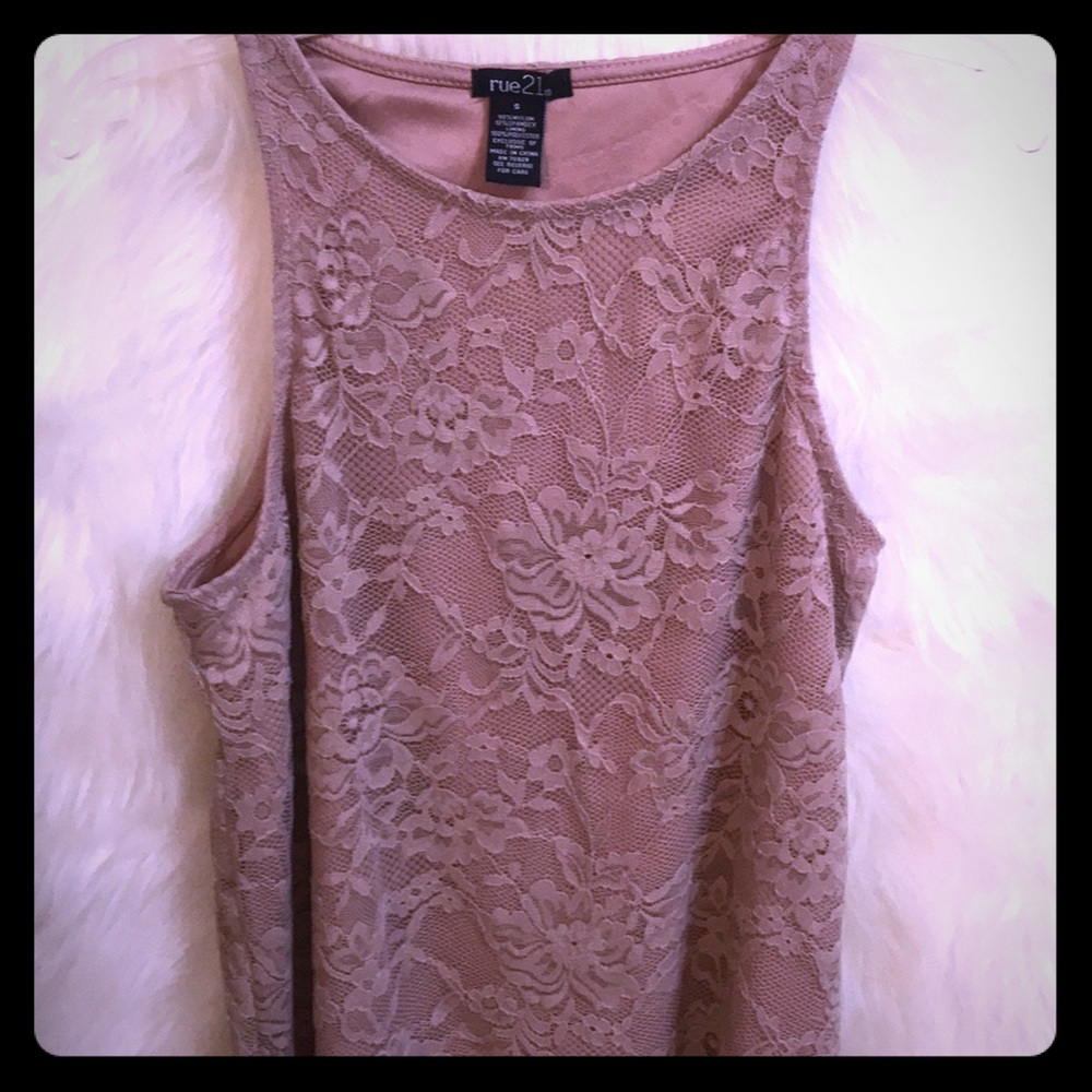 Rue21 - Mauve Lace Tank Top S - Picture 5 of 5